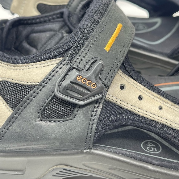 Ecco Yucatan Receptor Sandals Mens 11 - 11.5 EU 45 Black Brown Hiking Sport FLAW - Picture 7 of 15